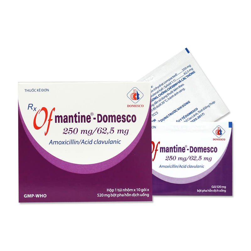 OFMANTINE – DOMESCO 250MG/62,5MG