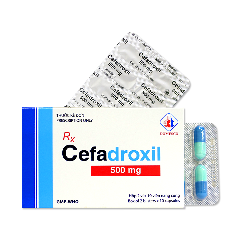 CEFADROXIL 500mg (xanh đậm - xanh nhạt)