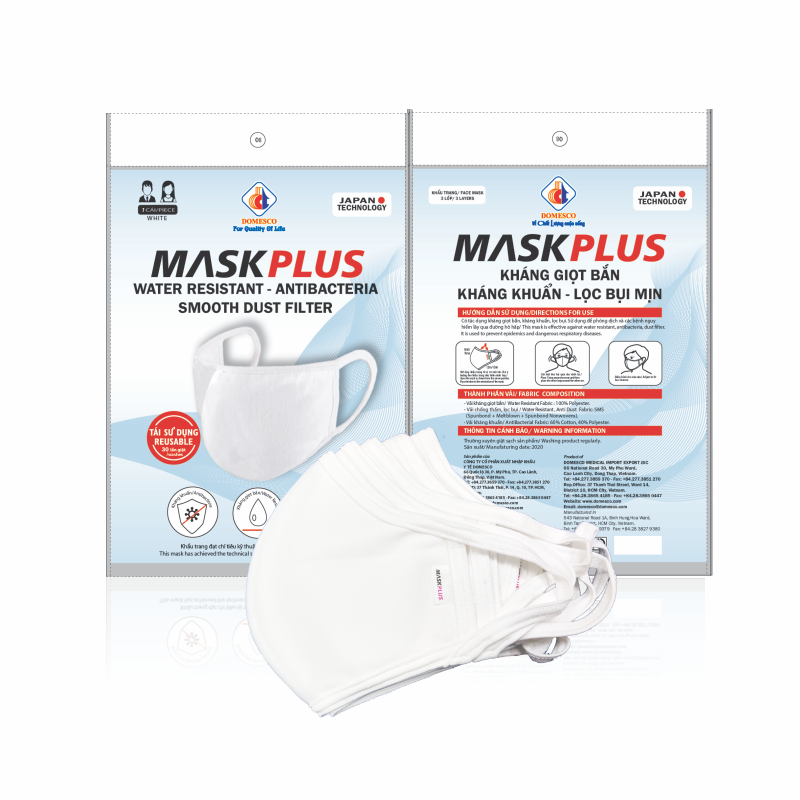 KHẨU TRANG MASKPLUS (3 LỚP) – NGƯỜI LỚN